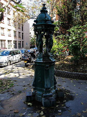 A Wallace Fountain - Rue Thouin and Rue de l'Estrapade -- Paris