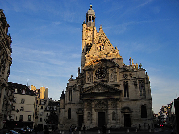 Saint-Etienne-du-Mont from Place du Pantheon -- Paris