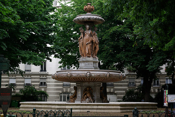 Fountain in Square Louvois -- Paris